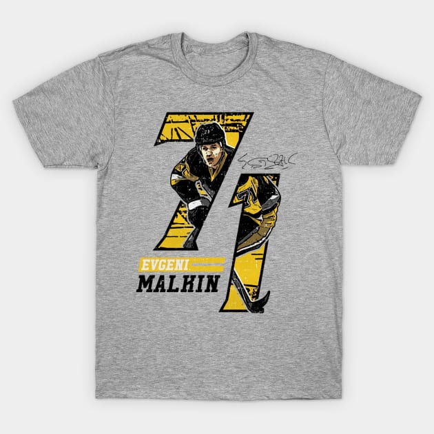 Evgeni Malkin Pittsburgh Offset T-Shirt by Erianna Bee